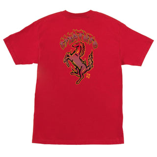 CREATURE STRAIGHT AWAY HEAVYWEIGHT TSHIRT (CHERRY RED)