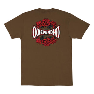 INDEPENDENT ROSE SPAN HEAVYWEIGHT TSHIRT (DARK CHOCOLATE)