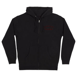 INDEPENDENT BOMBERS ZIP HOODED HEAVYWEIGHT SWEATSHIRT (BLACK)