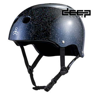 TRIPLE 8 DEEP COVER HELMET BLACK GLITTER