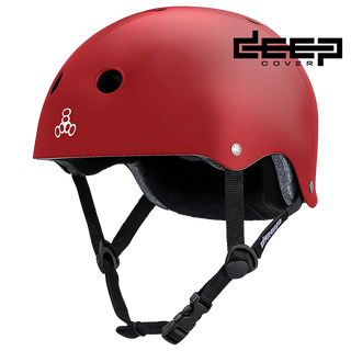 TRIPLE 8 DEEP COVER HELMET SCARLET RED GLOSSY