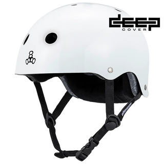 TRIPLE 8 DEEP COVER HELMET WHITE GLOSSY