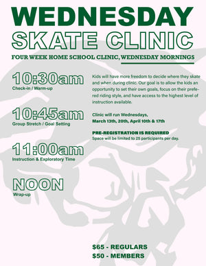 Wed Morning Skateboard Clinics