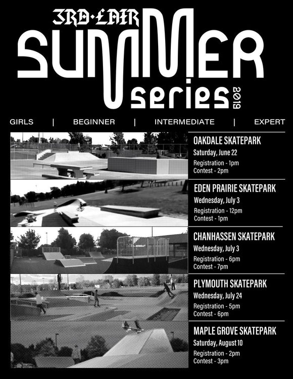 Summer Series Stop #4 @ Plymouth Creek SkatePark Wed July 24, 2019