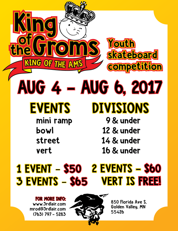 2017 King of the Groms/Ams Championships - Registration now Open