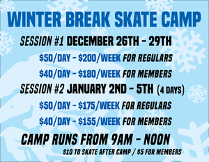 Sign up for Winter Skate Camp