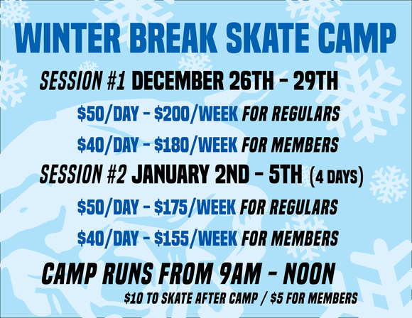Sign up for Winter Skate Camp