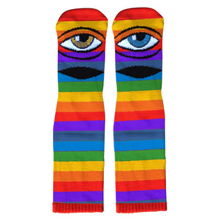 TOY MACHINE SECT EYE RAINBOW SOCKS
