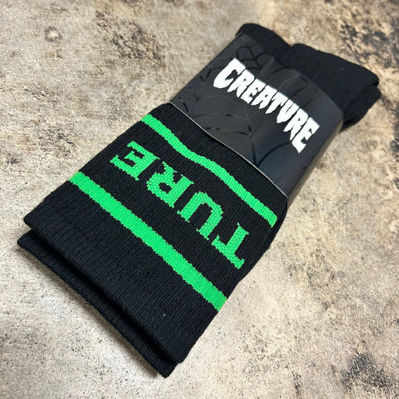 CREATURE BURNOUTZ CREW SOCKS (BLACK / 9-11)