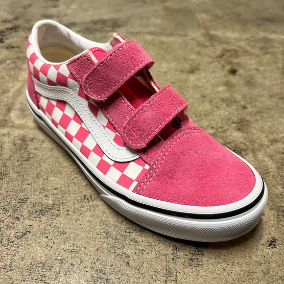 Light pink checkerboard vans old skool hot sale