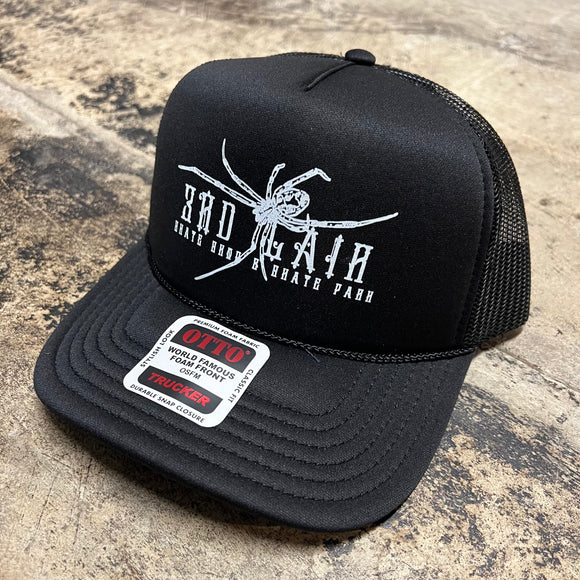 3RD LAIR SPIDER TRUCKER HAT (BLK/BLK)