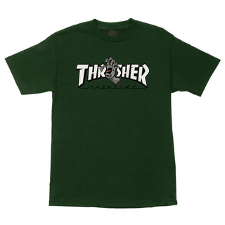 SANTA CRUZ x THRASHER SCREAMING LOGO TSHIRT (FOREST GREEN)