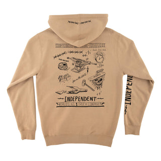 INDEPENDENT BRATRUD NOTEBOOK ZIP HOODED HEAVYWEIGHT SWEATSHIRT