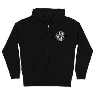 SANTA CRUZ HAND DOT ZIP MIDWEIGHT HOODED SWEATSHIRT