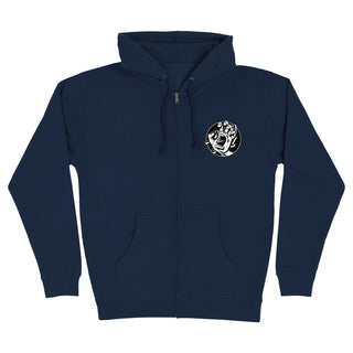 SANTA CRUZ HAND DOT ZIP MIDWEIGHT HOODED SWEATSHIRT