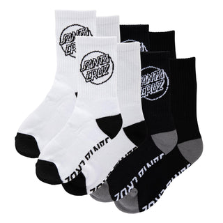 SANTA CRUZ OPUS STRIP YOUTH CREW SOCKS (4 PAIRS)