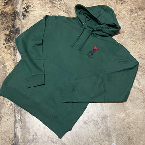 3RD LAIR EMBROIDERED ROSE HOODIE GREEN