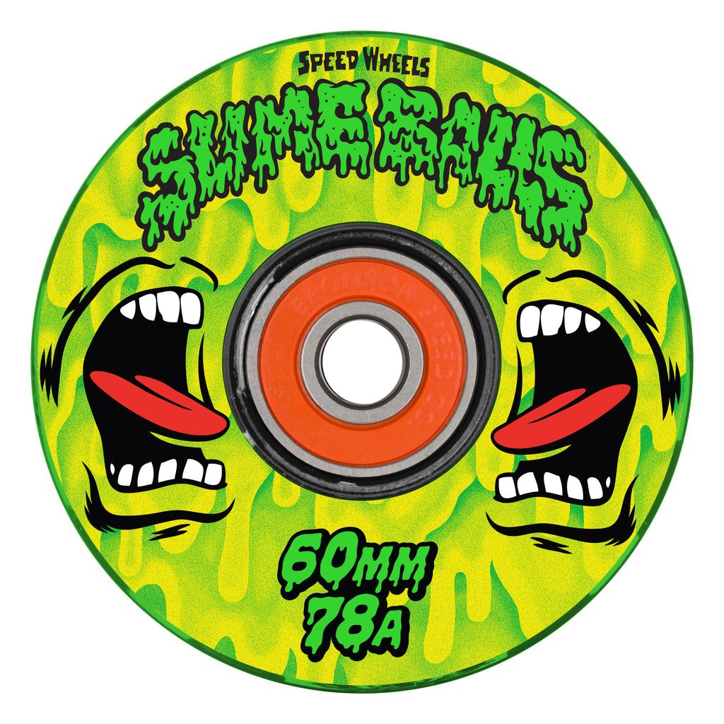 SLIME BALLS SCREAMING SLIME LIGHT UPS OG SLIME GREEN YELLOW WHEELS (60 ...