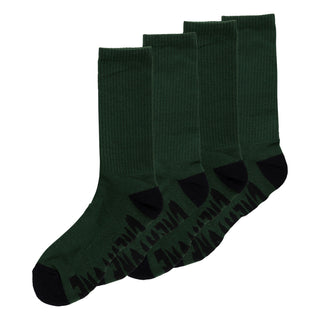 CREATURE LOGO 2-PACK CREW SOCKS (BLACK/GREEN)