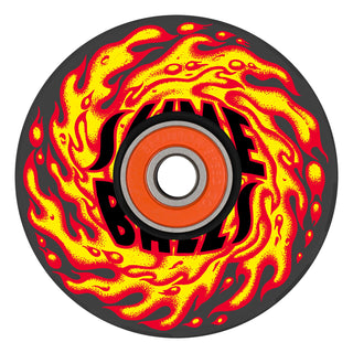 SLIME BALLS FLAME LIGHT UPS OG SLIME BLACK WHEELS (66MM/78A))