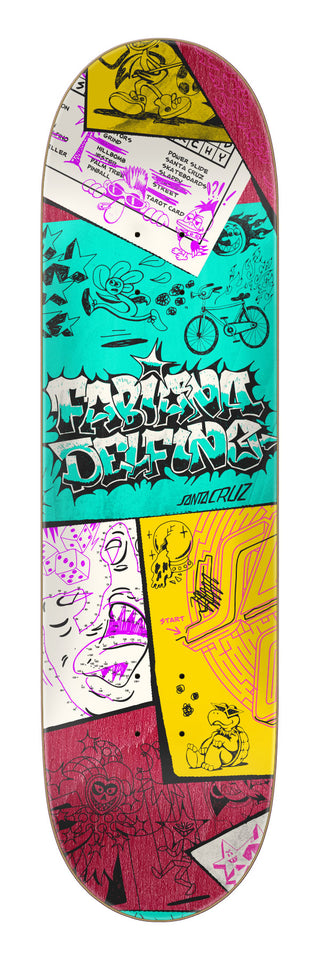 SANTA CRUZ DELFINO SCRIBBLE FEELBASE DECK (8.25)