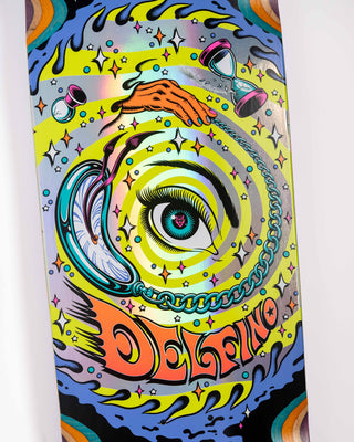 SANTA CRUZ DELFINO PINBALL VISION DECK (9.14)