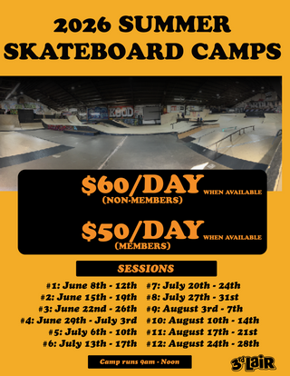 2026 SUMMER SKATEBOARD CAMP - SINGLE DAY REGISTRATION