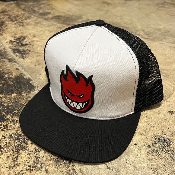 SPITFIRE BIGHEAD FILL TRUCKER HAT WHT/BLK