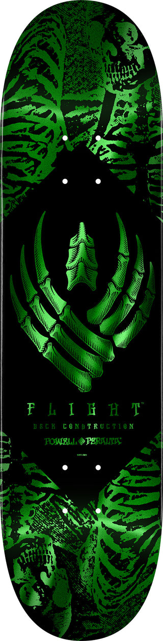 POWELL PERALTA FLIGHT SKELETON GREEN FOIL DECK (8.5)