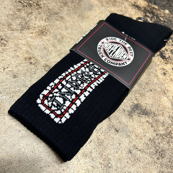 INDEPENDENT TILE BAR CREW SOCKS (BLACK / 9-11)