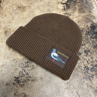 ANTI HERO LIL PIGEON LABEL CUFF BEANIE (LT BRN/BLK)