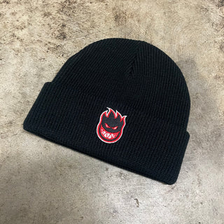 SPITFIRE BIGHEAD FILL CUFF BEANIE (BLK/BLK/RED/WHT)