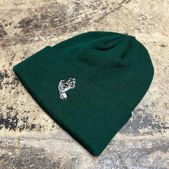 SANTA CRUZ SCREAMING HAND LONGSHOREMAN BEANIE FOREST/GREY/GOLD