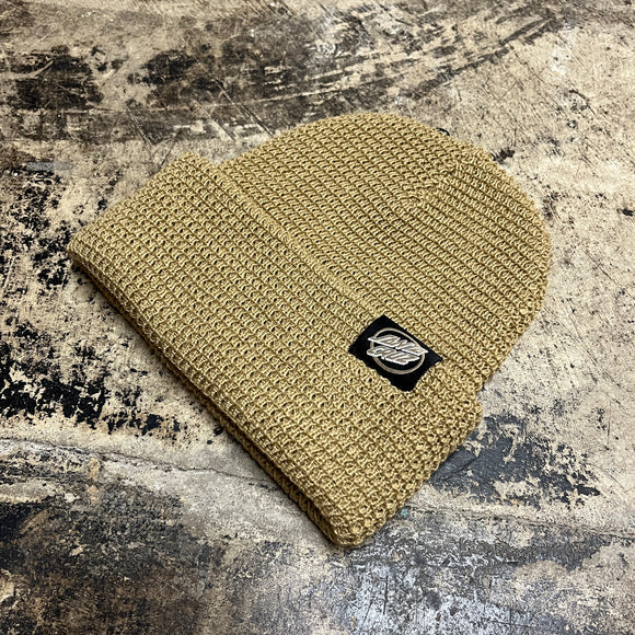 SANTA CRUZ SIMPLIFIED MFG OVAL DOT LONG SHOREMAN BEANIE DK SAND