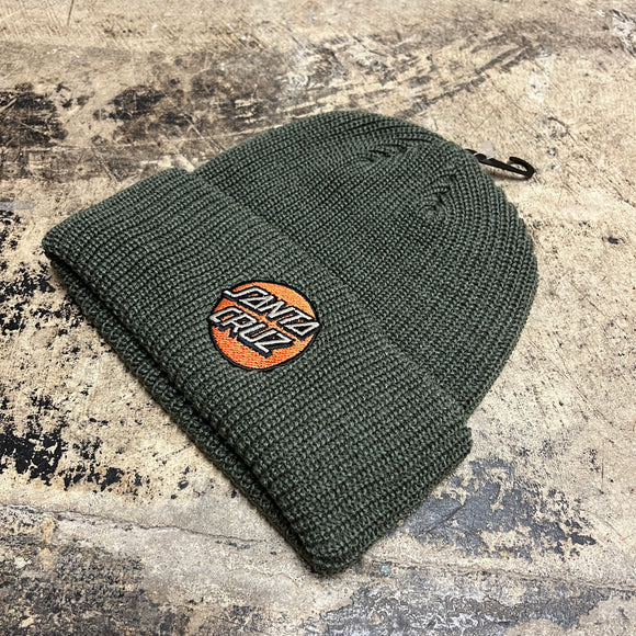 SANTA CRUZ OTHER DOT LONG SHOREMAN BEANIE ARMY HTHR