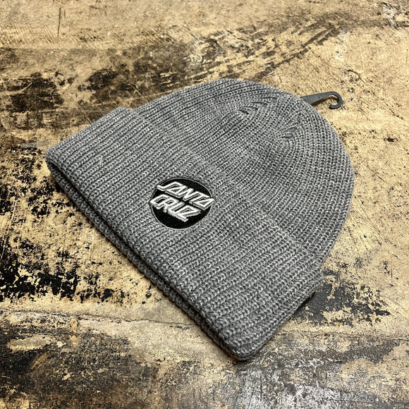 SANTA CRUZ OTHER DOT LONG SHOREMAN BEANIE GREY HTHR