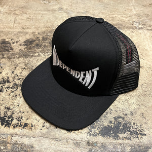 INDEPENDENT SPAN MESH TRUCKER HAT BLACK