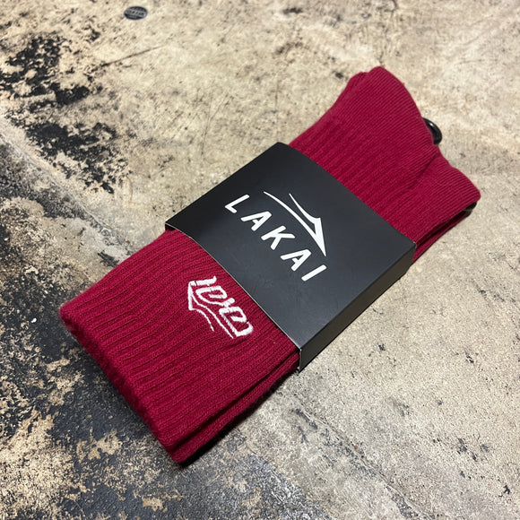 LAKAI BASIC CREW SOCK (BURGUNDY)