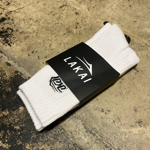 LAKAI BASIC CREW SOCK (WHITE)