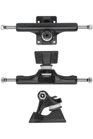 SLAPPY ST1 INVERTED HOLLOW LIGHT/ULTRA LOW KINGPIN TRUCKS (MATTE BLACK)