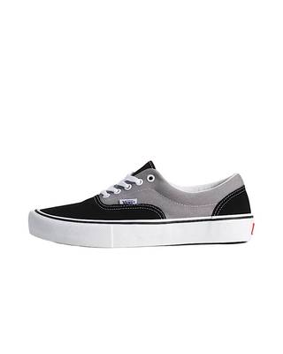 Black and gray sneaker on a white background