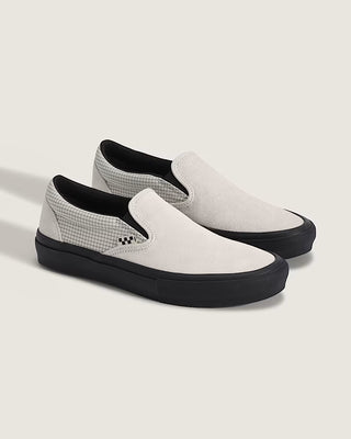 VANS SKATE SLIP-ON (RIPSTOP TURTLEDOVE WHITE/BLACK)