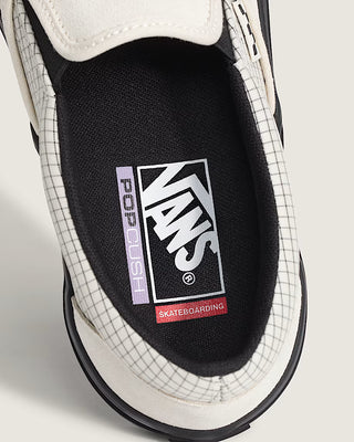 VANS SKATE SLIP-ON (RIPSTOP TURTLEDOVE WHITE/BLACK)