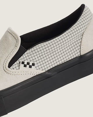 VANS SKATE SLIP-ON (RIPSTOP TURTLEDOVE WHITE/BLACK)