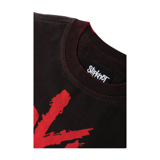 WELCOME X SLIPKNOT BARCODE OVERPRINT TEE (BLACK/RED)