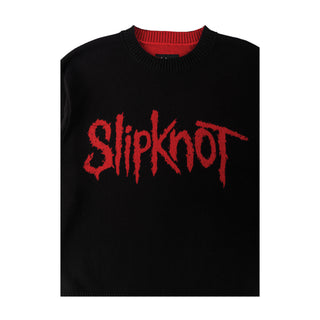 WELCOME X SLIPKNOT OVERPRINT SWEATER (BLACK/RED)