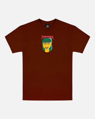 THRASHER TALK SHIT BY GONZ T-SHIRT (MAROON)