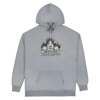 Tharsher Mag has teamed up with Neckface to produce the "Who Cares" pullover sweatshirt.&nbsp; Available in adults sizes; small, medium, large, x-large.