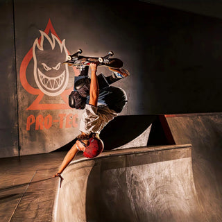 PRO TEC LOW PRO HELMET - SPITFIRE SIGNATURE RED SWIRL