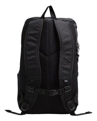 The Obstacle Skatepack is a skate backpack featuring one large main compartment with anti-odor treatment, ergonomically-designed padded shoulder straps, a waffle mesh back panel, and stretch mesh water bottle pockets
